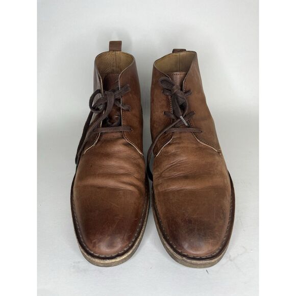 Frye Dark Brown Leather Lace Up Desert Chukka Boots Men Sz 10M US/43EU - Picture 4 of 13